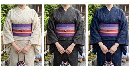 ミンサー　半幅帯　新品未使用　藍　紫 八重山ミンサー 半幅帯 太陽綾｜太陽の光が染め上げた鮮やかな